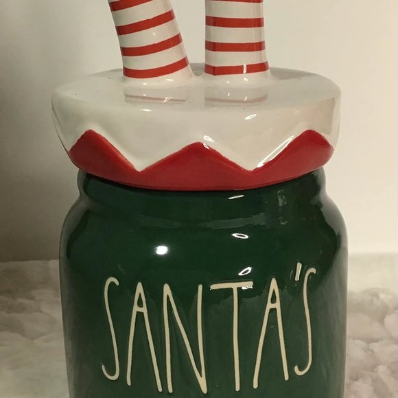 Rae Dunn Dining Authentic Rae Dunn Santas Elf Canister With Cover
